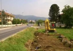 Il cantiere aperto questa mattina